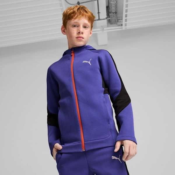 Sudadera con capucha EVOSTRIPE PUMA para niños grandes diseño audaz y comodidad insuperable ¡consíguela ya!